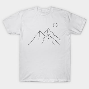 which soon goes down behind the mountains and forms a sunset. T-Shirt